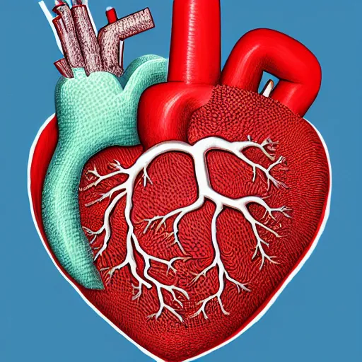 Prompt: anatomically correct heart by netter md