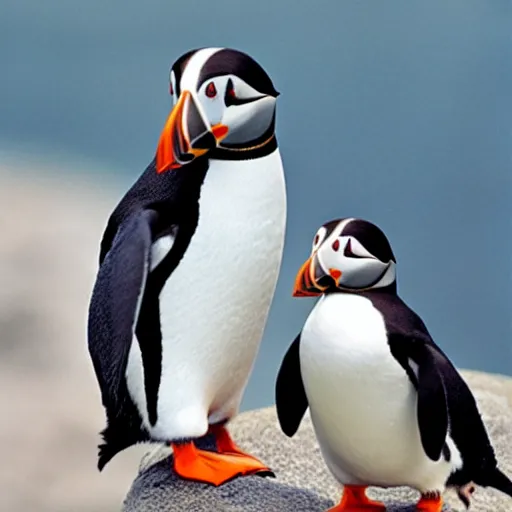 Image similar to puffin and penguin
