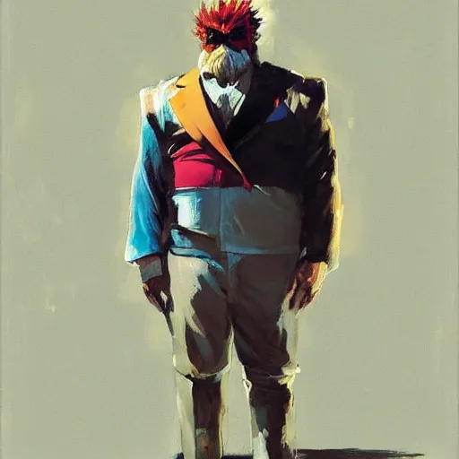 Prompt: greg manchess portrait painting of doctor ivo robotnik, medium shot, asymmetrical, profile picture, organic painting, sunny day, matte painting, bold shapes, hard edges, street art, trending on artstation, by huang guangjian and gil elvgren and sachin teng