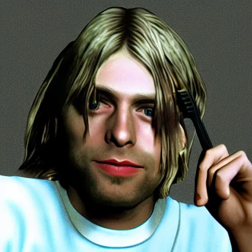Prompt: Kurt Cobain as N64 graphics