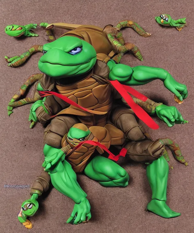 Image similar to packaging for a teenage mutant ninja turtle raphael neca toy