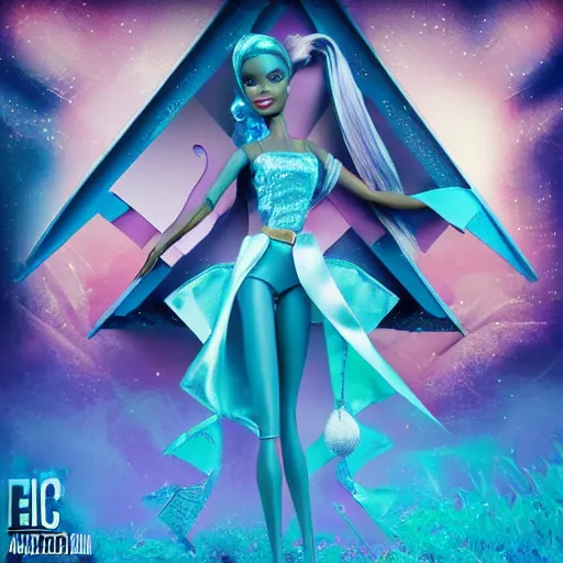 Image similar to epic album cover, barbie, trending on artstation, award - winning art