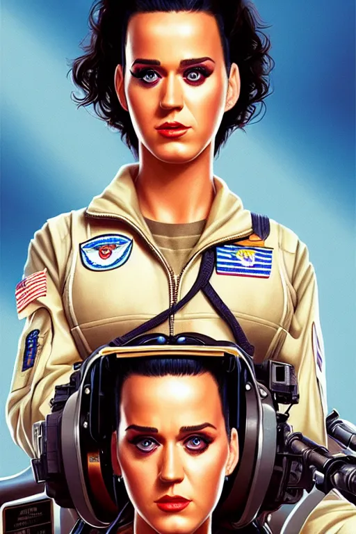 Prompt: katy perry in the movie top gun, realistic portrait, symmetrical, highly detailed, digital painting, artstation, concept art, smooth, sharp focus, illustration, cinematic lighting, art by artgerm and greg rutkowski and alphonse mucha