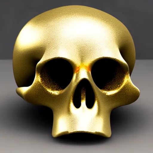 Image similar to marble scull with curved gold texture