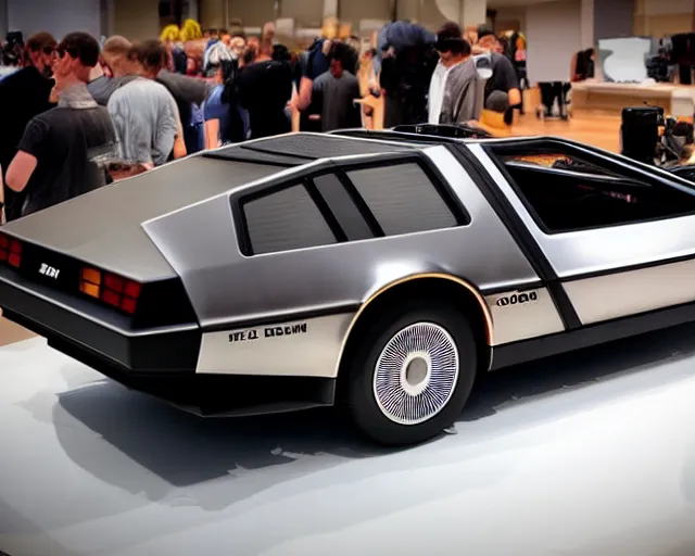 Image similar to new prototype delorean, dslr