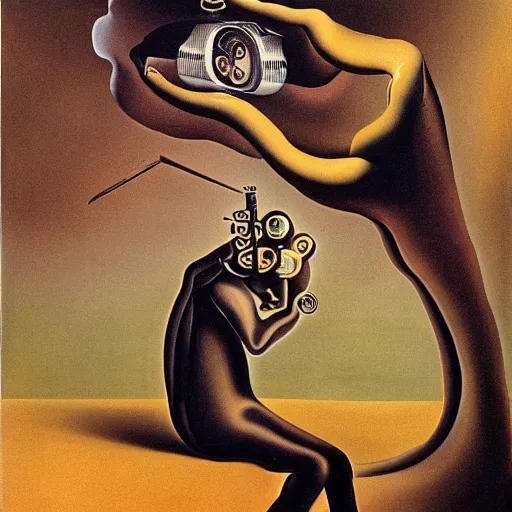 Prompt: the persistence of social media, by salvador dali