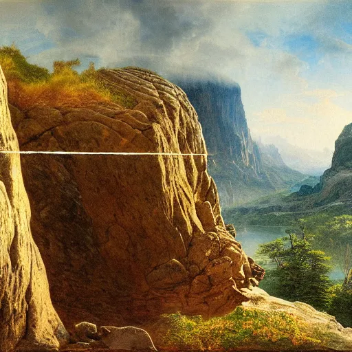 Image similar to a beautiful and highly detailed matte painting of an epic mountain range, ancient runes carved into the cliff face, intricate details, epic scale, insanely complex, 8 k, sharp focus, hyperrealism, very realistic, by caspar friedrich, james gurney, albert bierstadt,