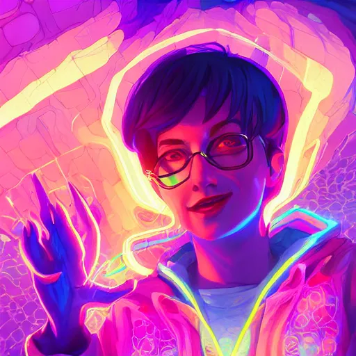 Image similar to skill magic geek inside matrix deepdream radiating a glowing aura stuff loot legends stylized digital illustration video game icon artstation lois van baarle, ilya kuvshinov, rossdraws,