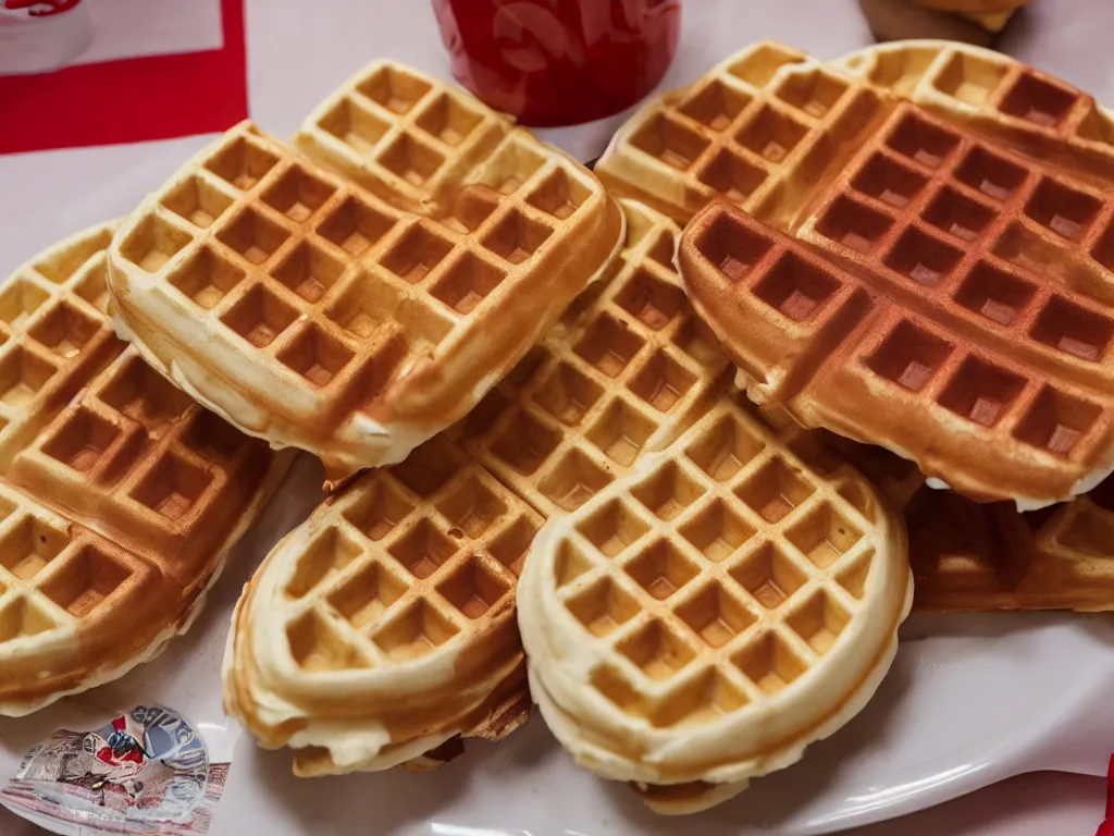 Image similar to donald trump completely confused about what waffles are, High Definition detail, 8K, photograph