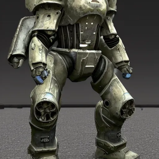 Prompt: power armour from Fallout TV Series