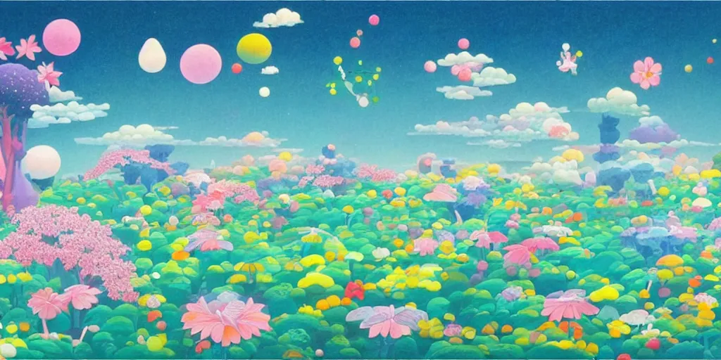 Image similar to a beautiful fantasy scene by chiho aoshima