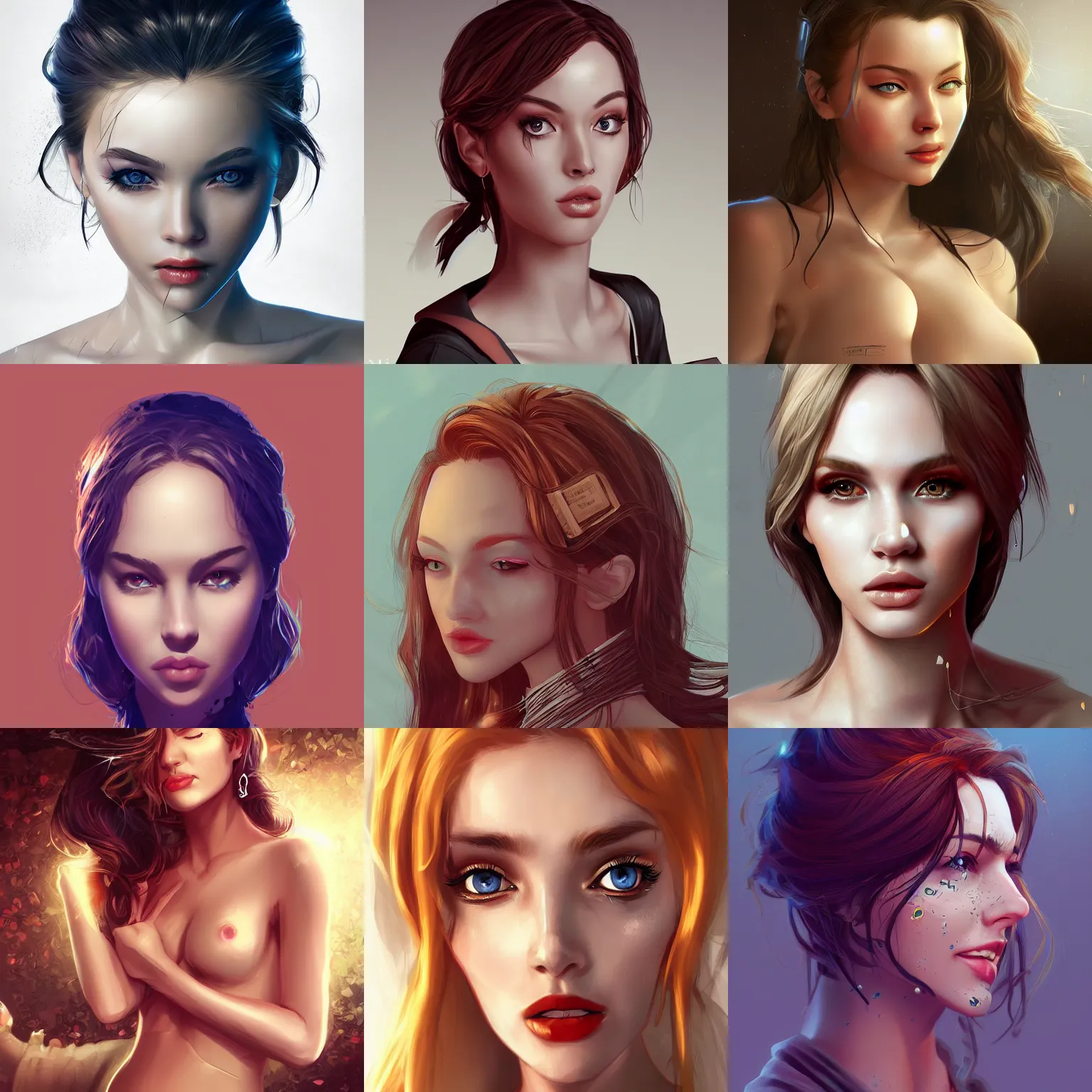 Prompt: the most attractive woman, detailed digital art, trending on artstation