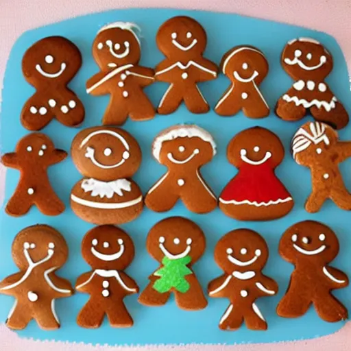 Image similar to a gingerbread family,