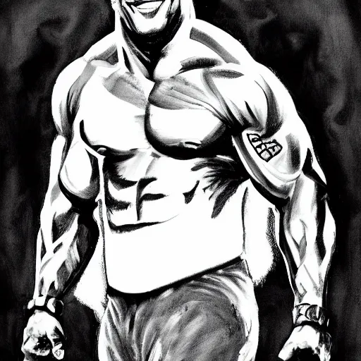 Image similar to dwayne the rock johnson by rj palmer