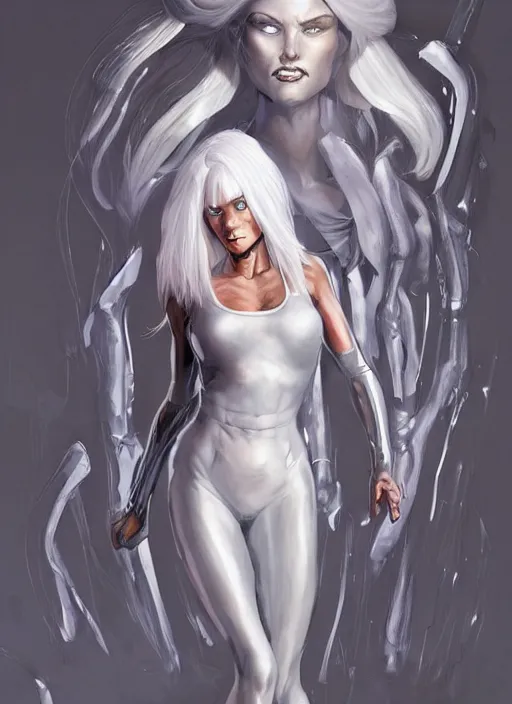 ArtStation - white hair girl character design