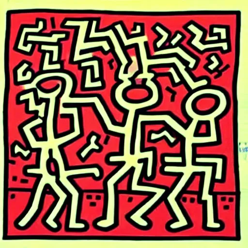 Image similar to Keith Haring. Vietnam.