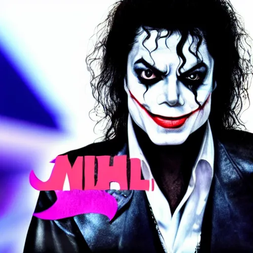 Prompt: Michael Jackson as The Joker 8k HDR amazing lighting