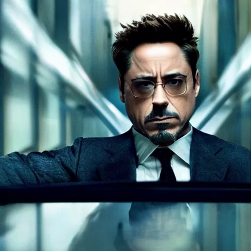 Prompt: Robert Downey Jr in inception movie, 8k ultra hd, hyper detailed