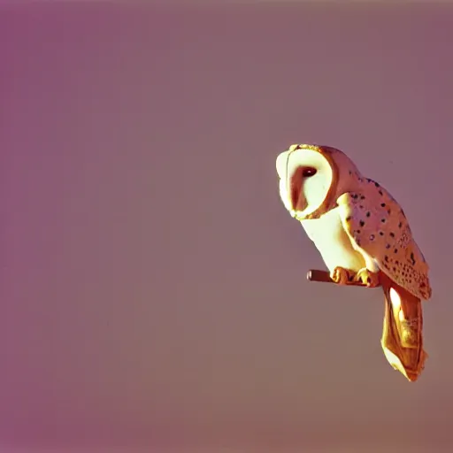 Image similar to noctilux barn owl, cinestill,