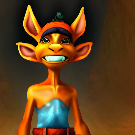 Image similar to daxter from jak and daxter, jak and daxter screenshot, digital art, ps 2