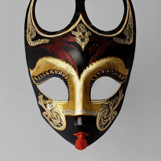 Prompt: venetian bauta mask