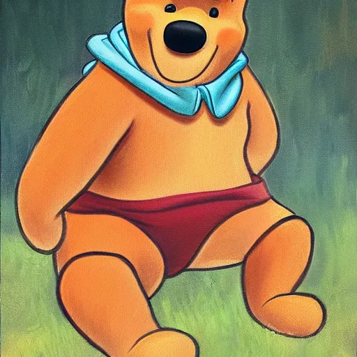 Prompt: a Painting of Winnie the Pooh as a titan from attack on titan in the style of Alex Horley