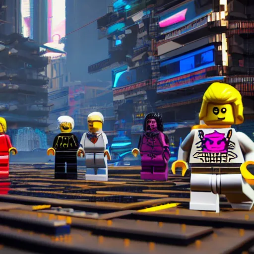 Image similar to Lego Cyberpunk 2077