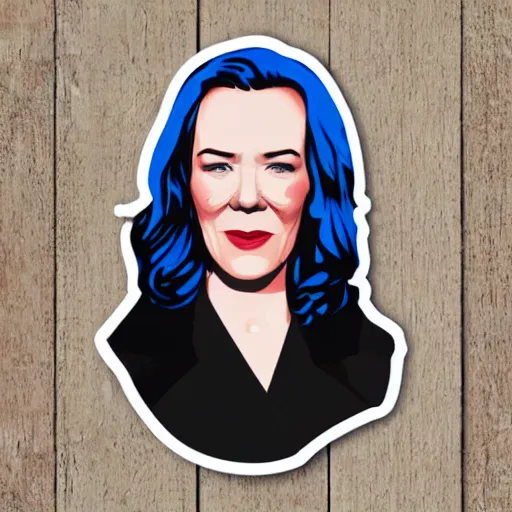 Image similar to schitts creek catherine o'hara as moira, sticker - art, svg vector, adobe - illustrator