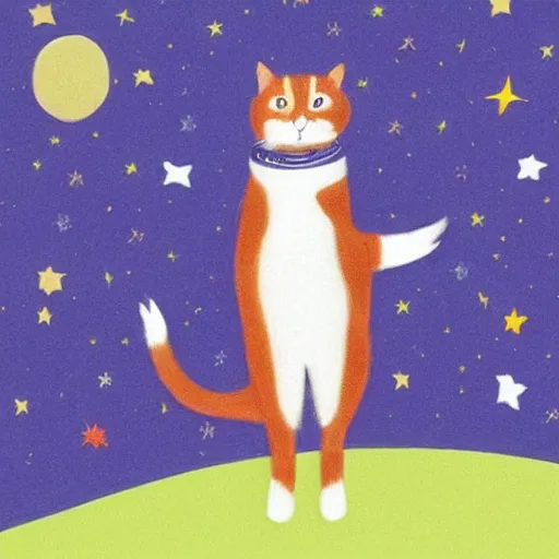 Image similar to a calico cat as an astronout