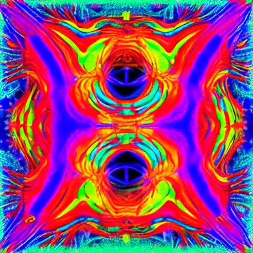 Image similar to n image that helps to create new neural connections, psychedelic colors, 3 d projection, matrix 2 5 5 5