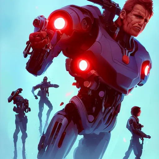 Image similar to hero world terminator genysis, behance hd by jesper ejsing, by rhads, makoto shinkai and lois van baarle, ilya kuvshinov, rossdraws global illumination