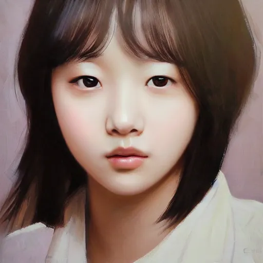 Prompt: beautiful girl portrait by namgwon lee
