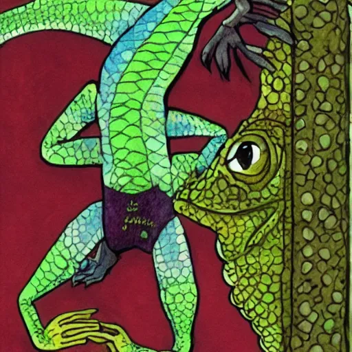 Image similar to a lizard - person, scales