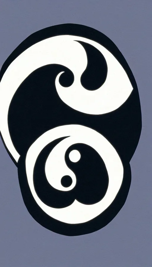 Image similar to Abstract representation of ying Yang concept, by Studio Ghibli