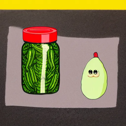 Prompt: photo of pickle superhero
