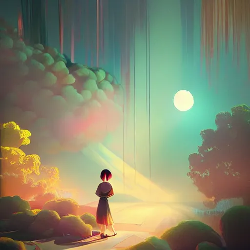 Image similar to hsiao - ron cheng style, vfx art, unreal engine render, claymation style, colourful, volumetric light, digital painting, digital illustration, dramatic light,