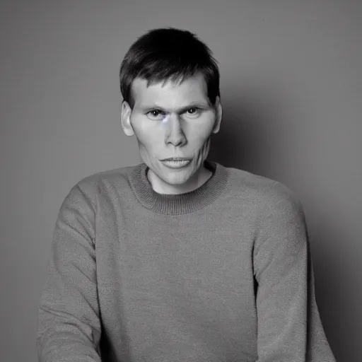 Image similar to A photograph of Jerma985 with short hair who looks like Jerma985 wearing a sweater in the 2010s, Jerma985, looks like Jerma985, taken in the late 2010s, taken on a 2010s Camera, realistic, hyperrealistic, very realistic, highly detailed, very detailed, extremely detailed, detailed, digital art, trending on artstation, headshot and bodyshot, detailed face, very detailed face, very detailed face