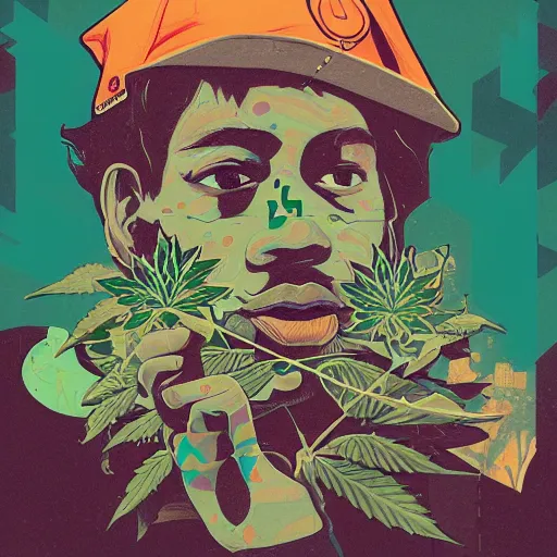 Image similar to Supreme Marijuana Smoke profile picture by Sachin Teng, asymmetrical, Organic Painting , Matte Painting, geometric shapes, hard edges, graffiti, street art:2 by Sachin Teng:4