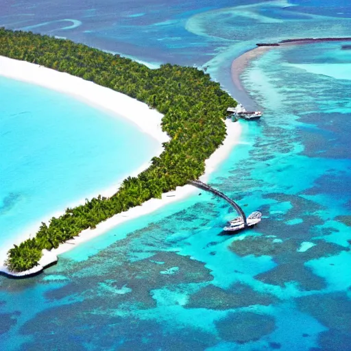 Image similar to exotic location in the maldives, view from helicopter