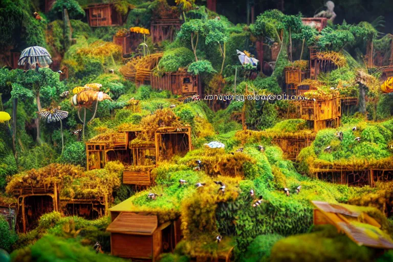 Image similar to elegance, favela garden honeybee hive, slime mold forest environment, industrial factory, cheerful, award winning art, epic dreamlike fantasy landscape, ultra realistic,