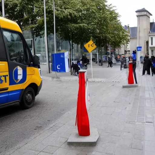 Prompt: une lettre bloquée au centre de tri de la poste