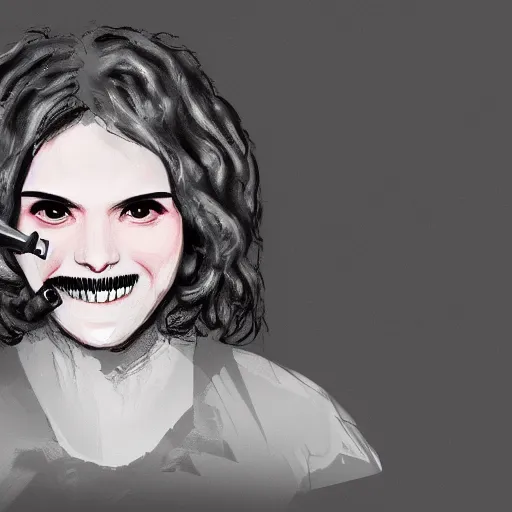 Prompt: digital art of the cutest serial killer ever.