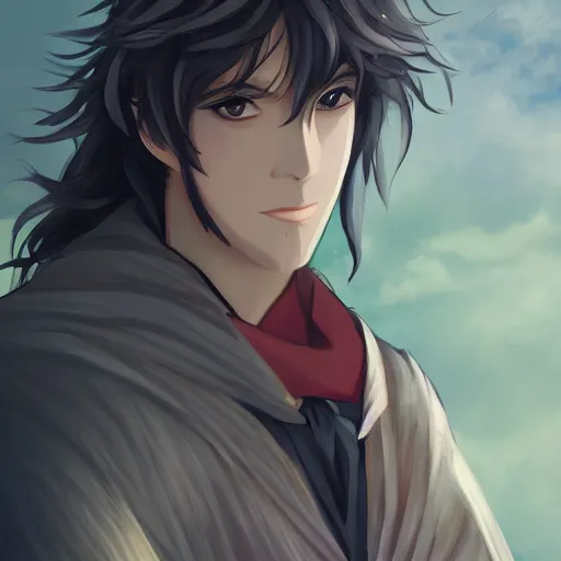 Image similar to portrait of lancelot du lac, anime fantasy illustration by tomoyuki yamasaki, kyoto studio, madhouse, ufotable, trending on artstation