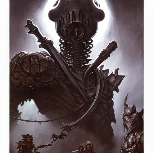 Image similar to beholder, d & d, fantasy, greg rutkowski, frank frazetta, alexandre chaudret, boris vallejo, michael whelan, miro petrov, hr giger, magali villeneuve, donato giancola