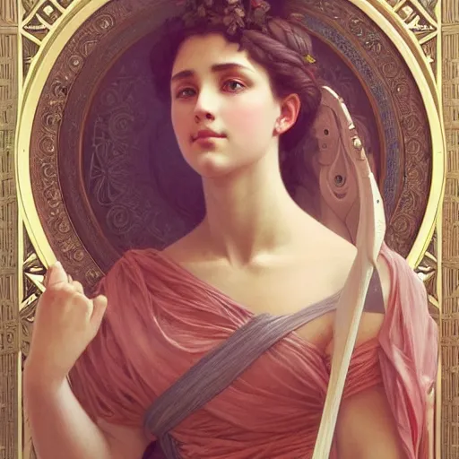 Image similar to portrait of goddess, intricate, elegant, highly detailed, digital painting, artstation, concept art, smooth, sharp focus, illustration, art by artgerm and greg rutkowski and alphonse mucha and william - adolphe bouguereau