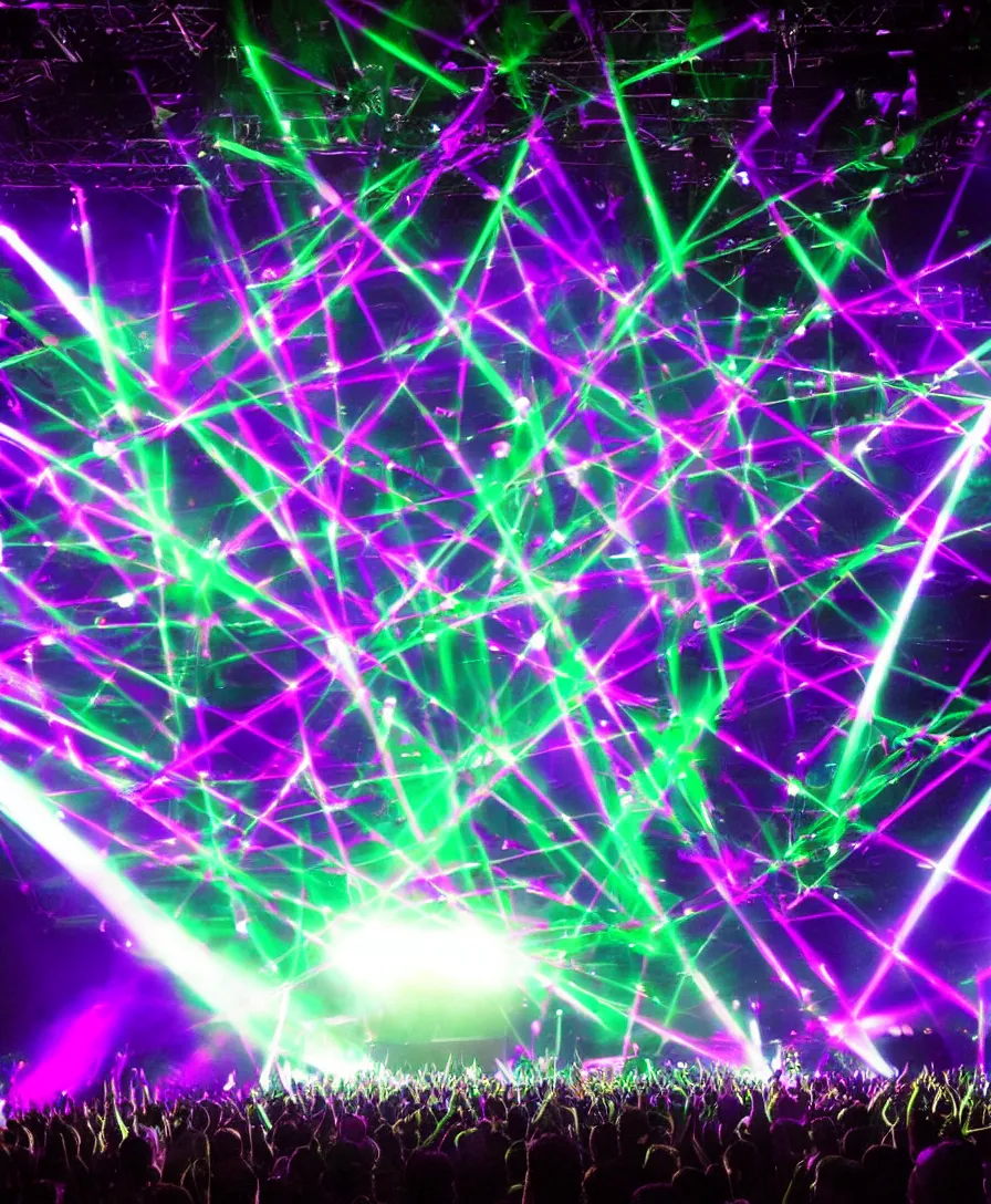 Image similar to concert design rock and roll EDM ultra fans lighting moving lights lasers