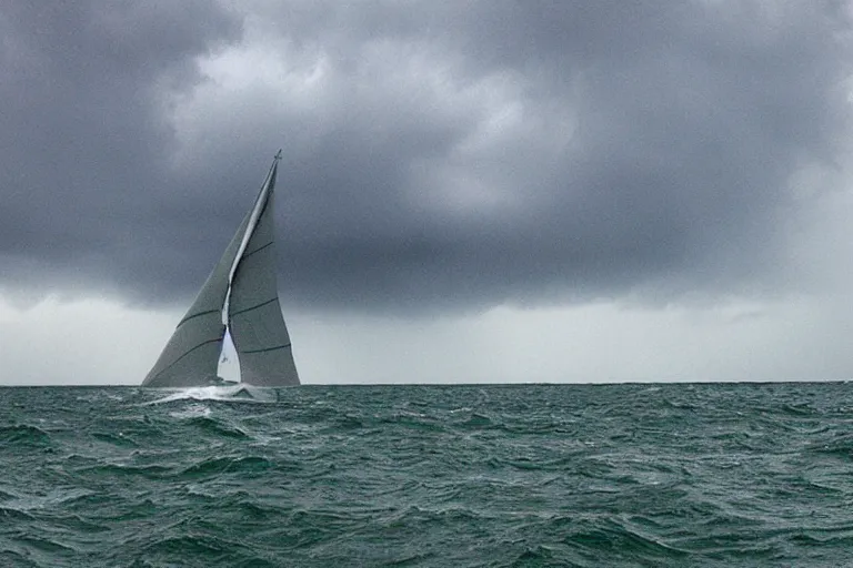 Image similar to sailing off into the storm