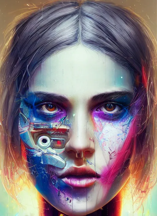 Prompt: beautiful portrait of Lofi cyberpunk Casper, by Tristan Eaton, Stanley Artgermm, Tom Bagshaw, Greg Rutkowski, Carne Griffiths. trending on DeviantArt, face enhance, hyper detailed, trending on Artstation, 8k, masterpiece, graffiti paint, fine detail, full of color, intricate detail, golden ratio illustration