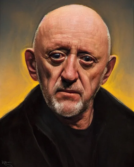 Image similar to jonathan banks as mike ehrmantraut, cinematic lighting, renaissance portrait, oil painting