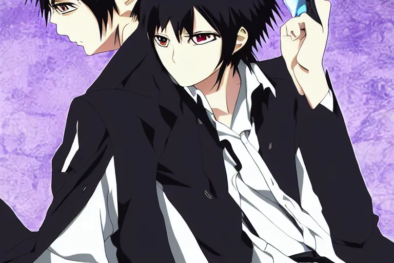 Image similar to hijikata toushirou, anime, short black hair, katekyo hitman reborn